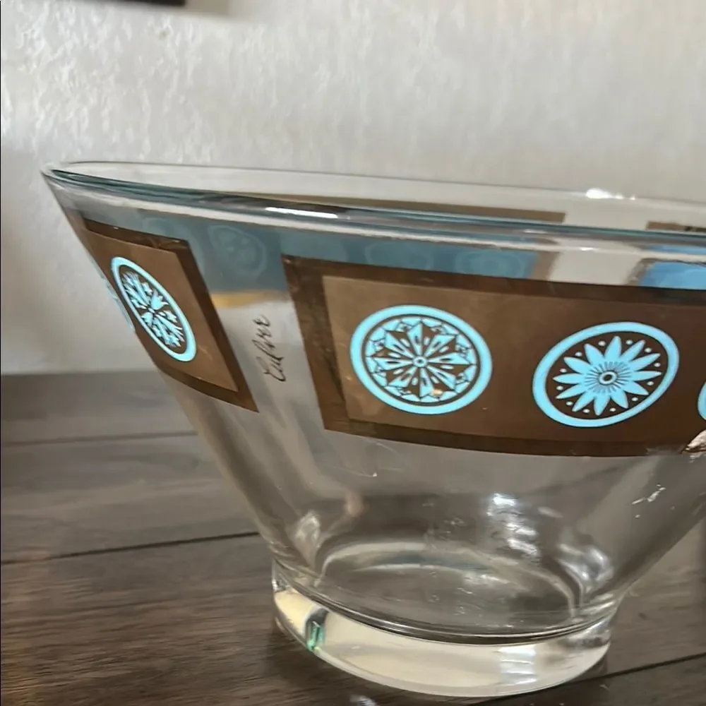 Vintage Culver Glass Chip Bowl – Mid Century Modern 1960s Retro Design